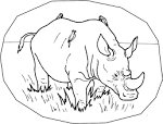 Rhino coloring page