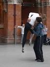 The choreography appeared to derive its inspiration from the giant "Meeting - via Daymix