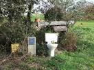 Flower pot toilet seen near to Thorpe Morieux, Suffolk. - via Daymix