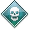 Skull Blue Icon 96x96 png. PNG file - skull_blue