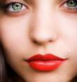 3) Apply red lipstick directly