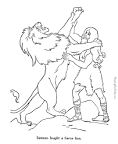 Samson and Delilah coloring page