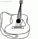Guitar coloring page