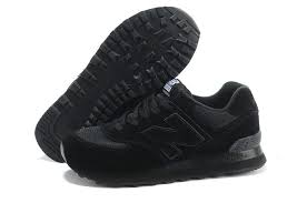 Fashion New Balance 574 Classic All Black Womens Running Shoes For ...