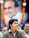 Former Congress MP YS Jagan Mohan Reddy sits in the backdrop of a portrait ... - YS%20Jagan%20Mohan%20Reddy