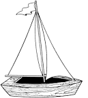 Boat coloring page