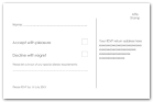 Wedding Invitation Wording, RSVP example 1 :: contemporary wedding