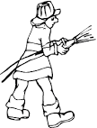 Fireman 1 coloring page