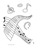 Music coloring page