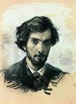 Self portrait - Isaac Levitan. Artist: Isaac Levitan - self-portrait