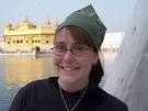 Armritsar, Punjab India. We had to wear hats! Sara at the Golden Temple. - 688662-Armritsar-Punjab-India-0