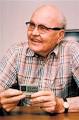 Jack Kilby holding chips