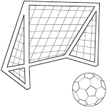 Soccer coloring page