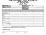 METROPOLITAN GOVERNMENT OF NASHVILLE AND DAVIDSON COUNTY INVOICE