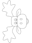 Moose coloring page
