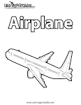 Airplane coloring page