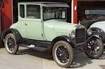 1926 Ford Model T Coupe - Light Green - Front Angle