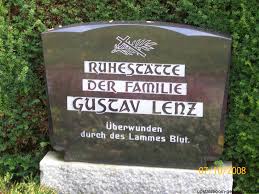 Grab von Gustav Lenz (-), Friedhof Bentstreek