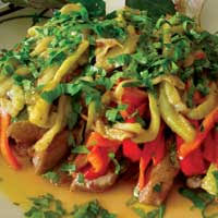 ღორის ხორცი კარტოფილითა და წიწაკით - goris xorci kartofilita da wiwakit