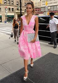 Get Jessica Alba's Pink Antonio Berardi Dress | Antonio Berardi ...