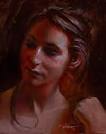 Curl – 8" x 10" oil on panel,