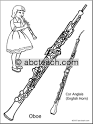 Oboe coloring page