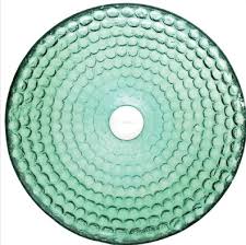 green circles tempered glass vessel sink 