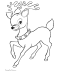 Reindeer coloring page