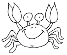 Crab coloring page