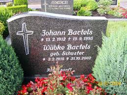 Grab von Johann Bartels (13.02.1912-19.09.1995), Friedhof Bagband