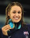 Katie Hoff with her gold medal