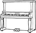 Piano coloring page