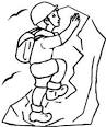 Rock Climbing coloring page