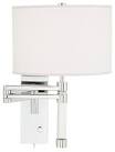 Possini Euro Chrome Plug-In Swing Arm Wall Lamp - contemporary ...