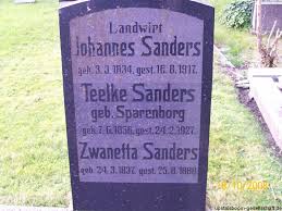Grab von Johannes Sanders (03.03.1834-16.08.1917), Friedhof ...