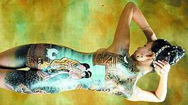 Amazing Nude Body art Paintings japanese 