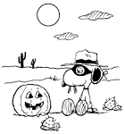 Peanuts Halloween Cartoon Character Coloring Book Printable Page 5