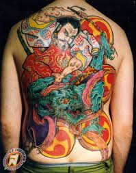  Tattoo Japanese Warrior and Dragon