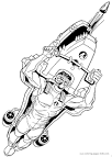 Action man coloring page