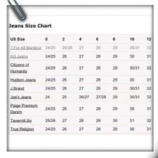 American Eagle Jean Size Chart ~ Leather Sandals