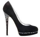 Casadei suede platform court shoe adds sparkle to your shoe wardrobe