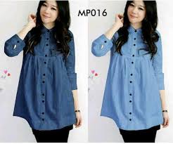 Kemeja denim wanita m016 murah | kaoskeren.net | Pinterest | Jeans