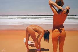 Bild Girls go surf - Künstler Steven Lynch. Anklicken um zu vergrösern. ( Orginal grösse: 50 x 75 cm ) - Girls_go_surf_sl1-v