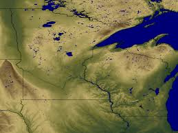 ... feet — which runs from southwest to northeast across the Arrowhead Region of northeastern Minnesota (topography image courtesy of Rick Kohrs, SSEC). - arrowhead_topo