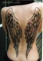 wing tattoos on back for girls | mischrituti