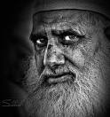 Faces of Old People in Black