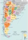 Carte Geographique des Provinces argentines