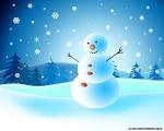Snowman Christmas Card Wallpaper