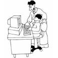 Teacher and Student coloring page