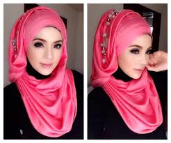 �???Hijab Tutorial-03�??? Cara Memakai Jilbab Pashmina Style Pink ...